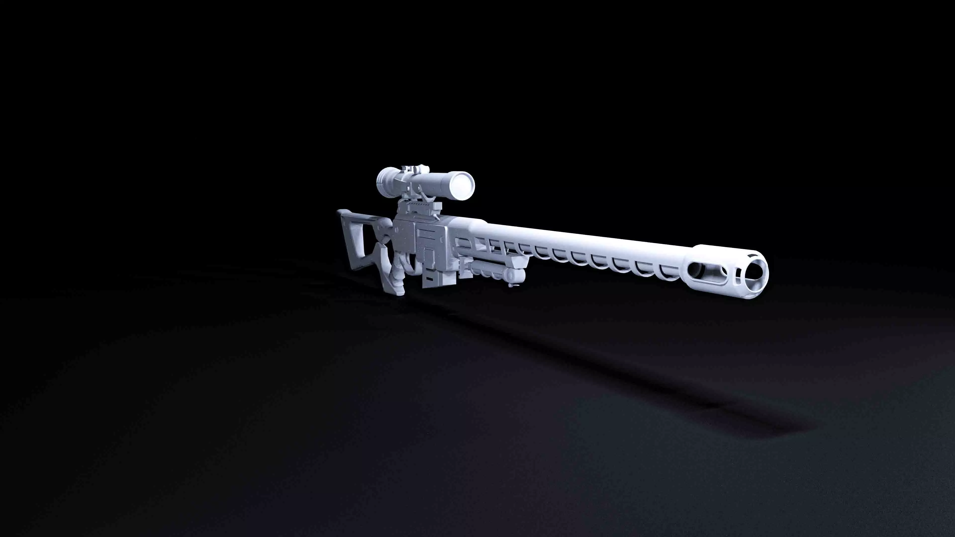 sniper rifle 3D print model_0