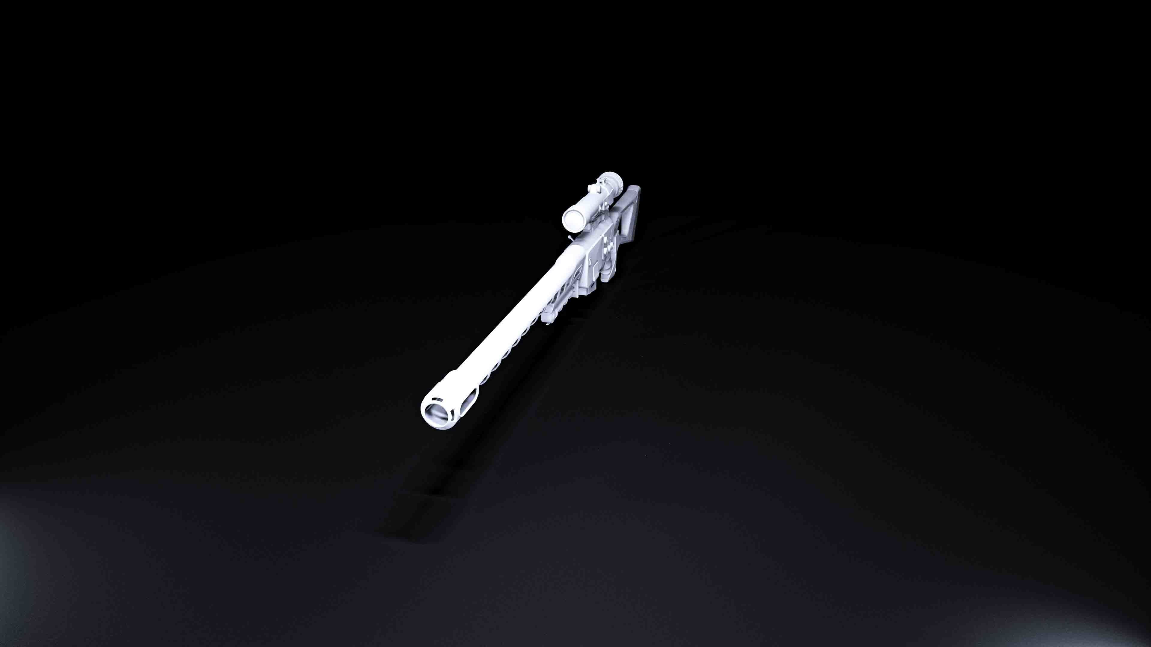 sniper rifle 3D print model_1