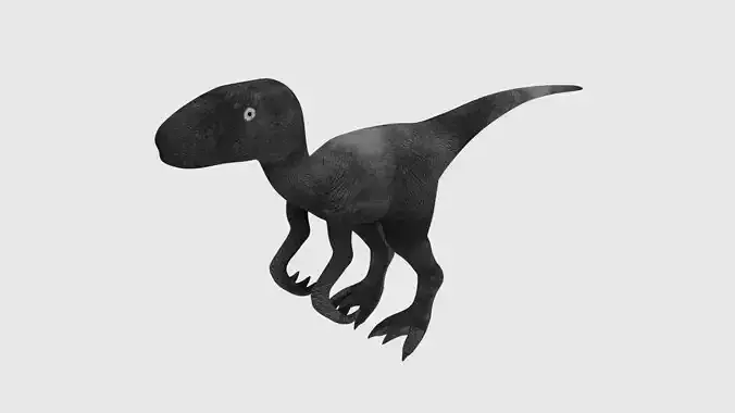 Raptor Dinosaur Low-poly 3D model