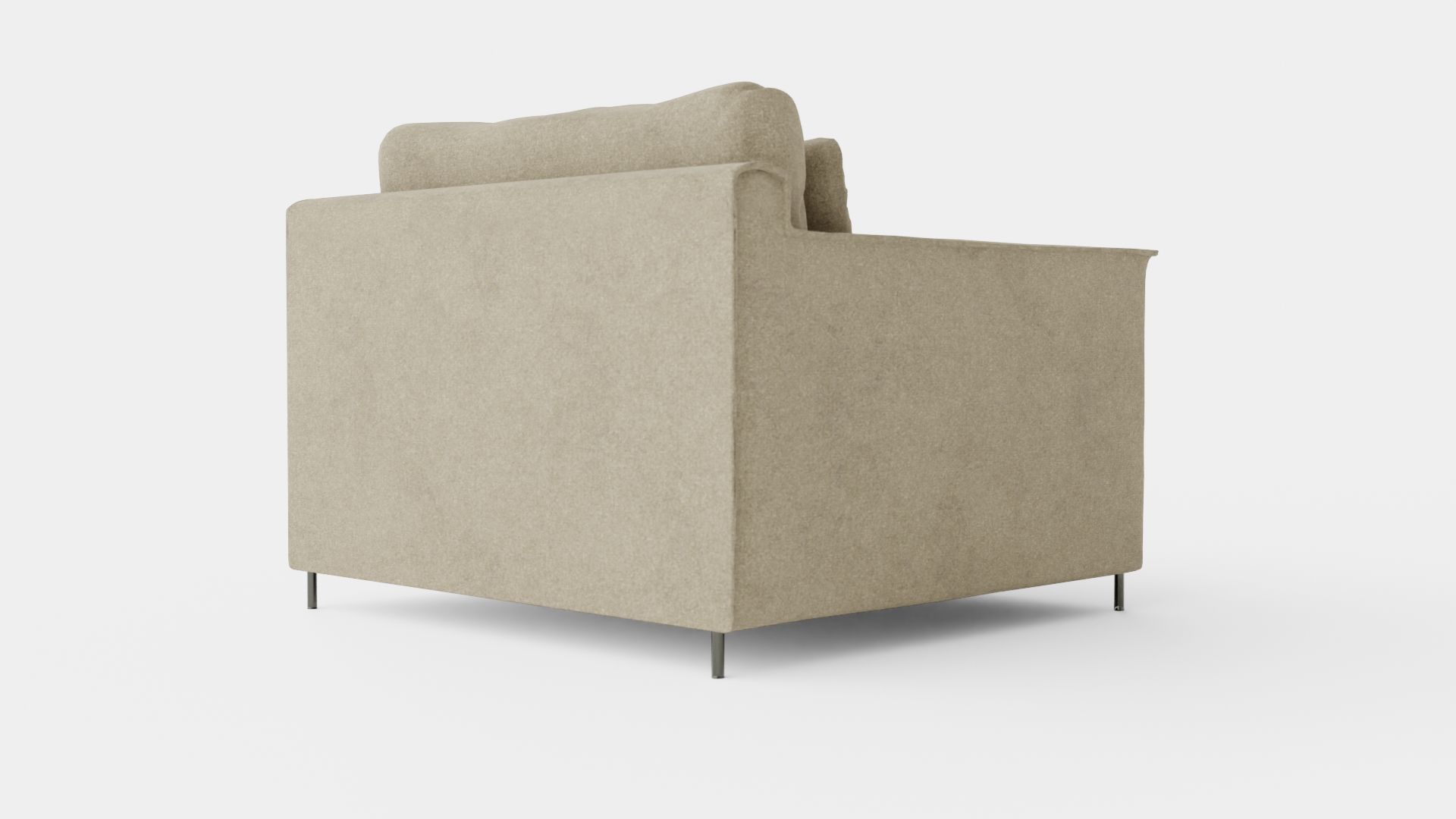 2 Seater Sofa Low-poly 3D model_3