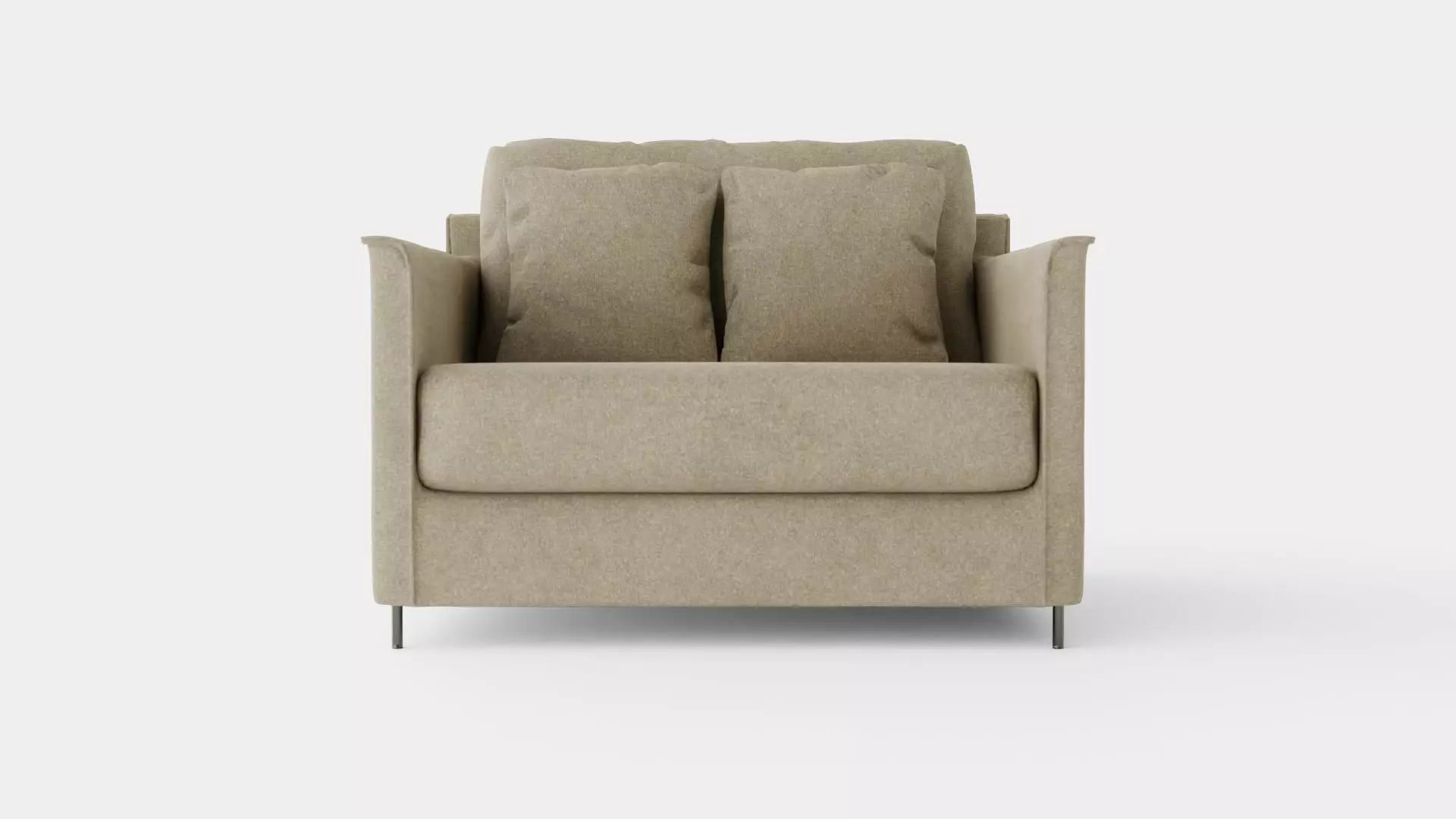 2 Seater Sofa Low-poly 3D model_0