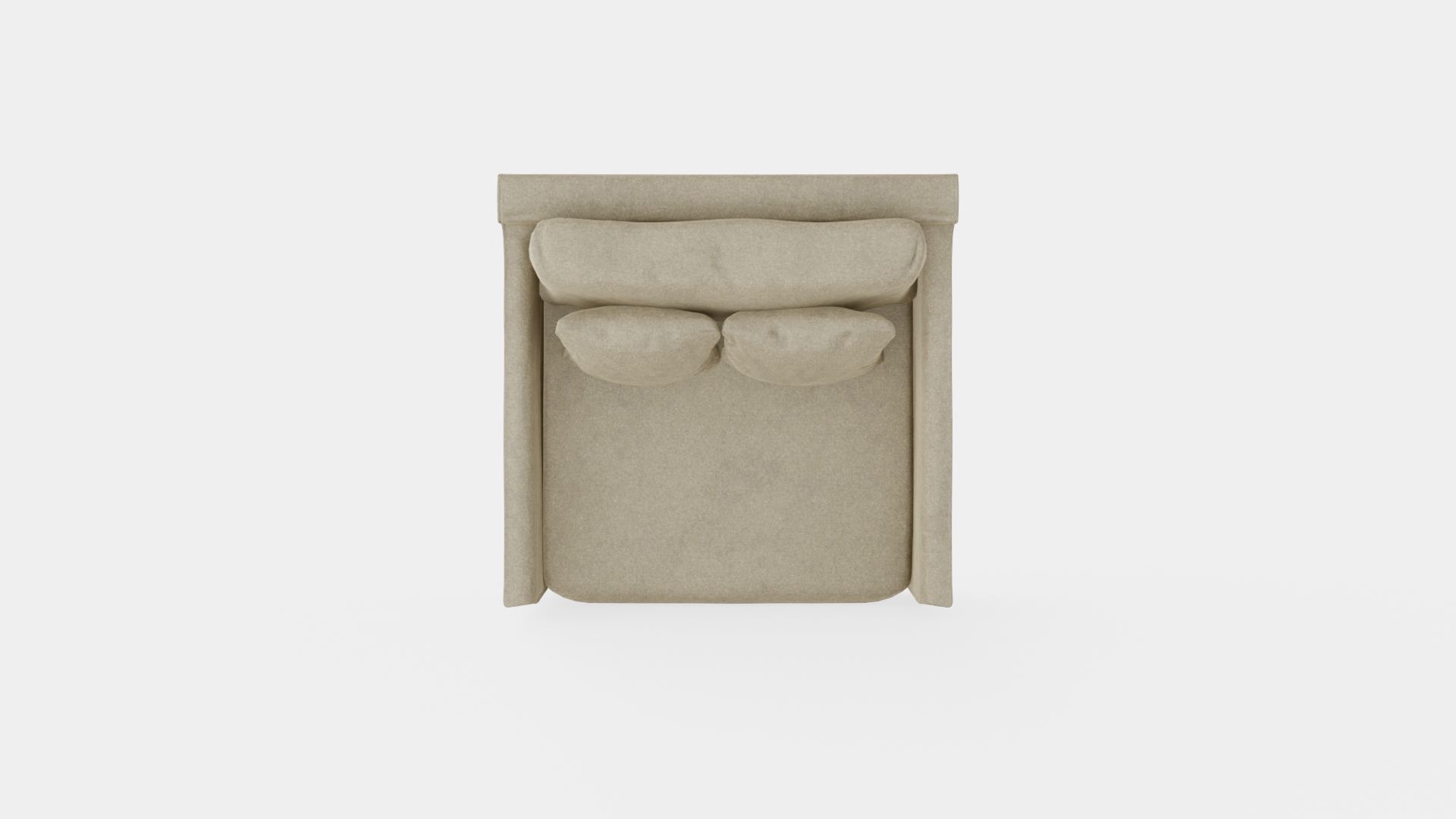 2 Seater Sofa Low-poly 3D model_5