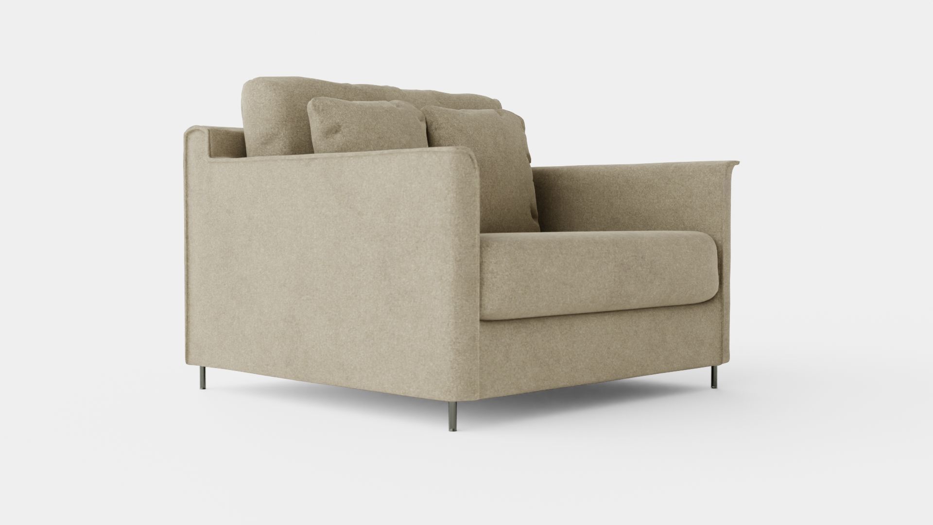 2 Seater Sofa Low-poly 3D model_1