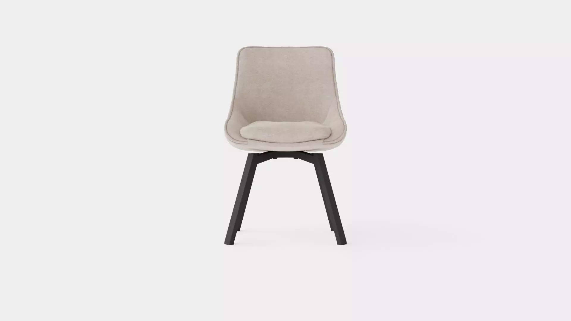 Upholstered Dining Chair Low-poly 3D model_0