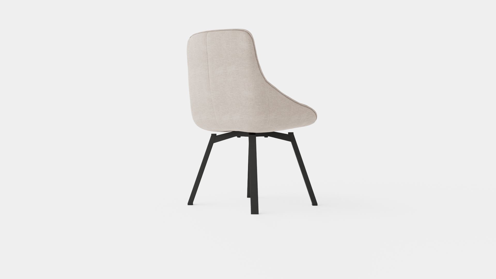 Upholstered Dining Chair Low-poly 3D model_3