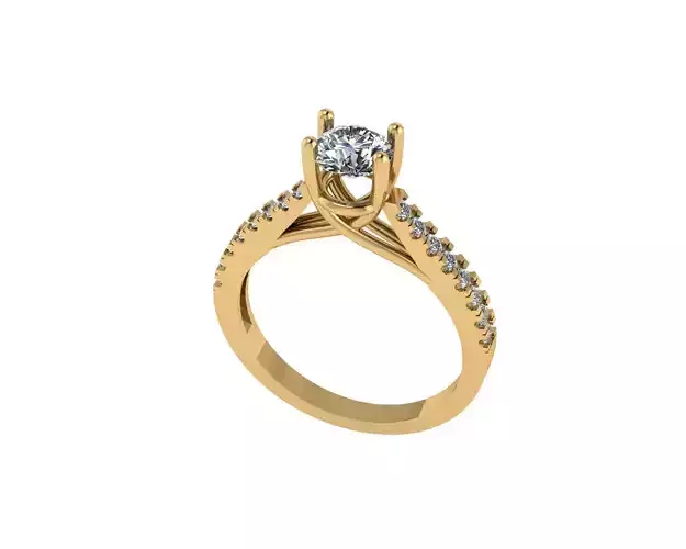 Women diamond ring 3d render