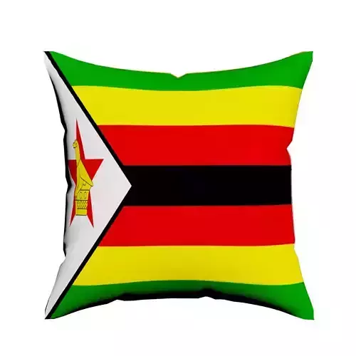 Zimbabwe flag pillow 3D model