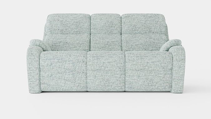 Teal Sofa Low-poly 3D model