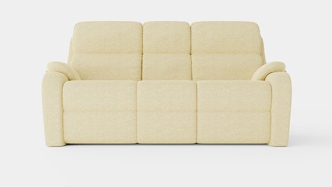 Jute Sofa Low-poly 3D model
