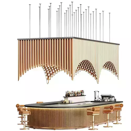 Bar 27 Hotel Bar Low-poly 3D model