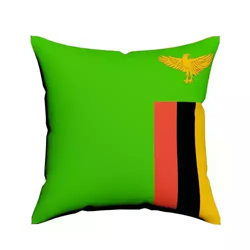 Zambia flag pillow 3D model