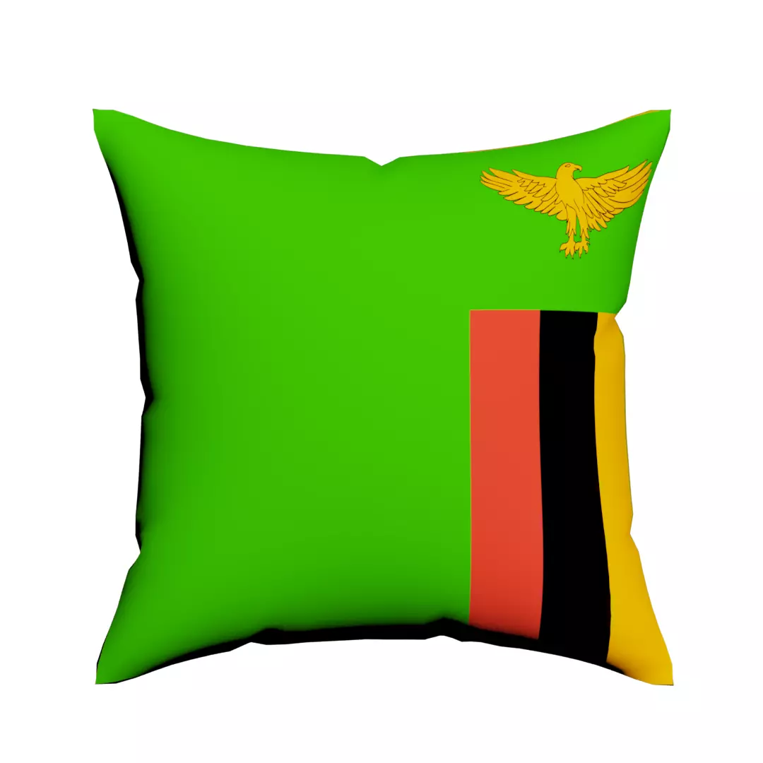 Zambia flag pillow 3D model