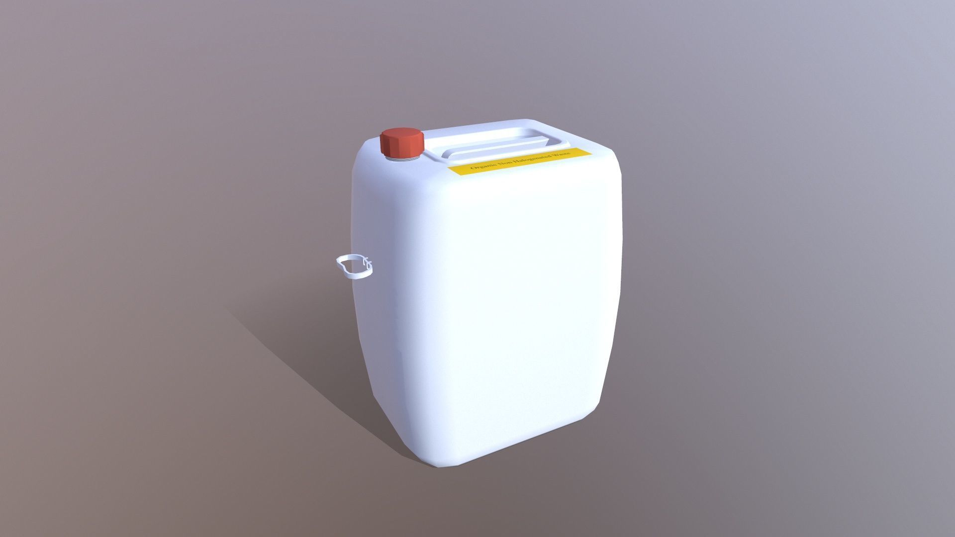 Plastic container white Low-poly 3D model_2