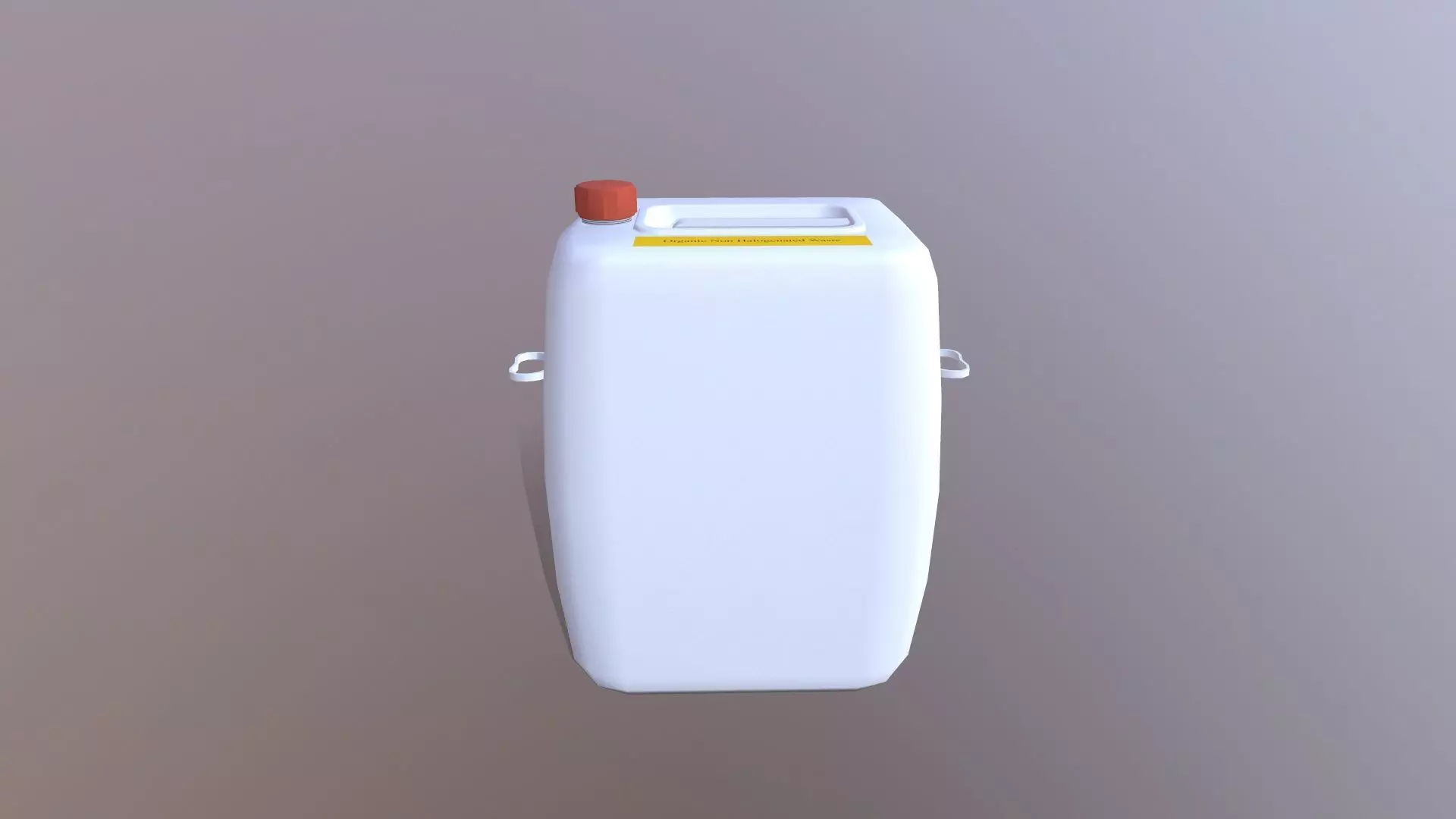 Plastic container white Low-poly 3D model_0