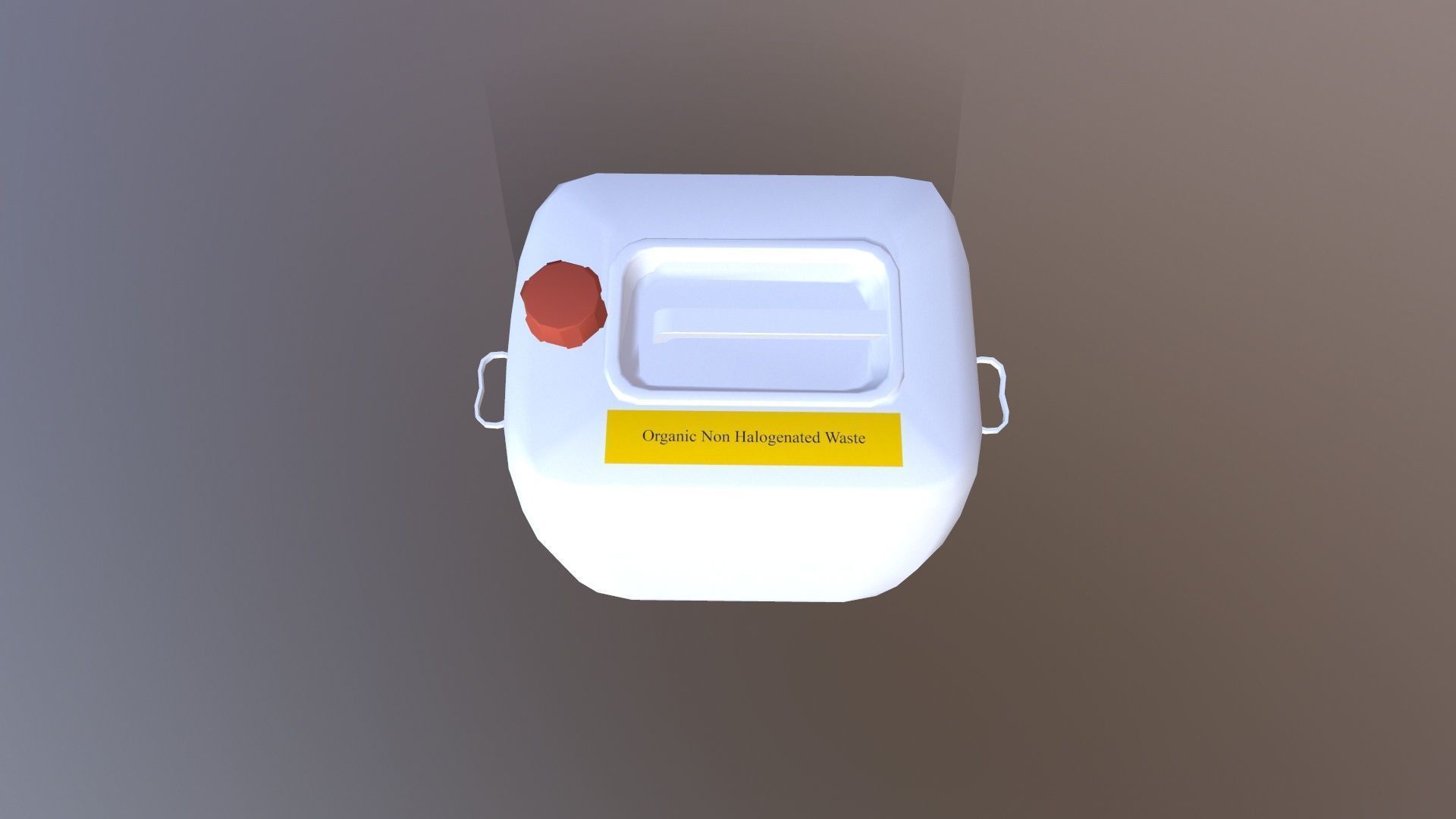 Plastic container white Low-poly 3D model_4