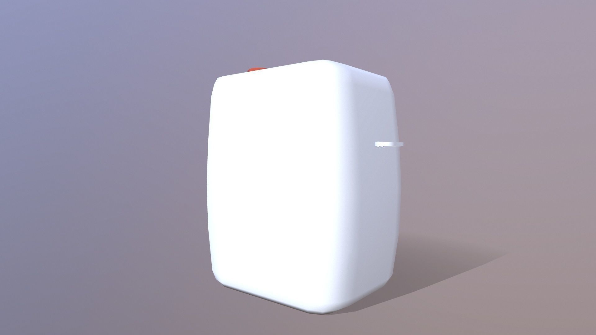 Plastic container white Low-poly 3D model_5