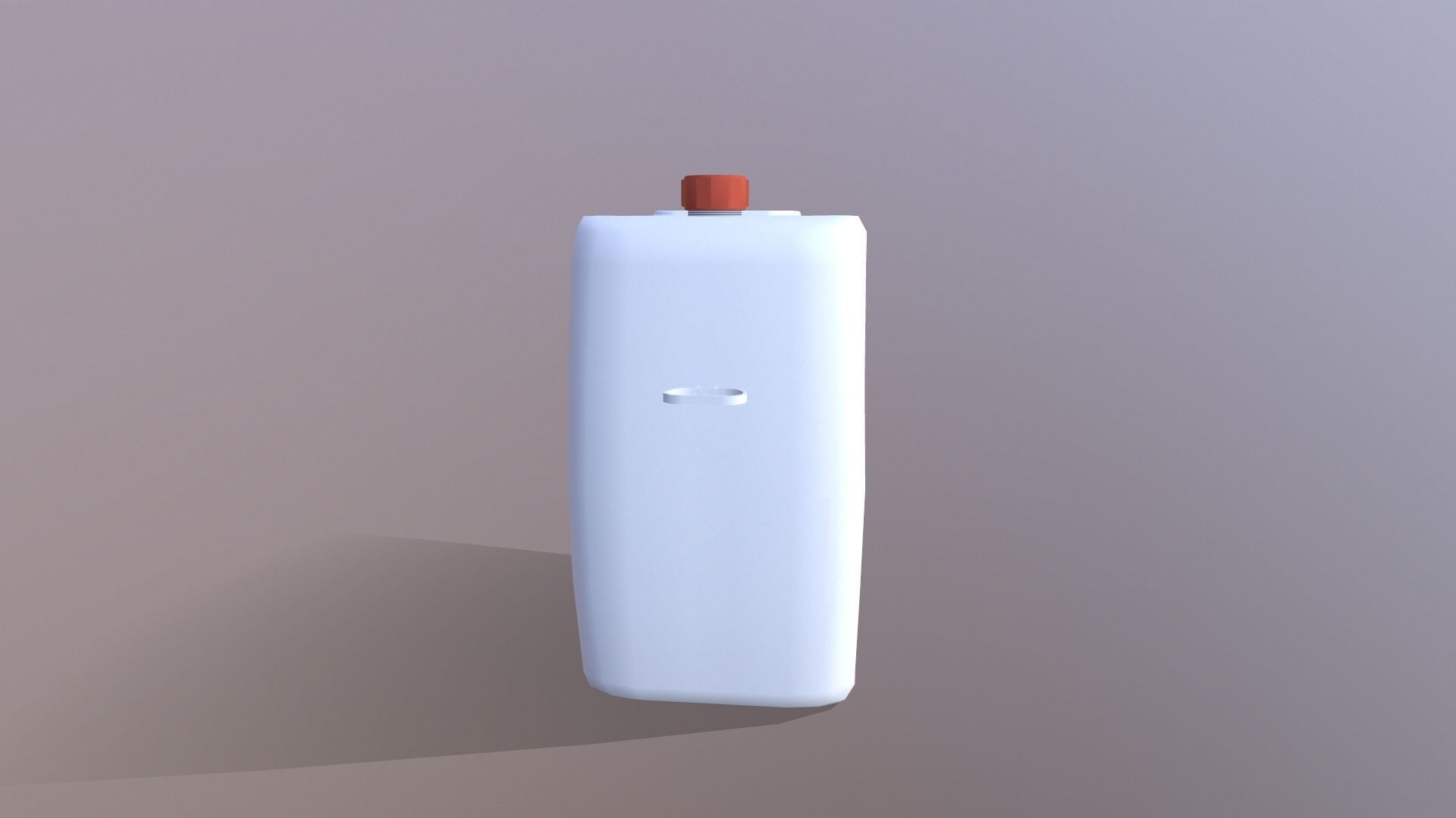 Plastic container white Low-poly 3D model_3
