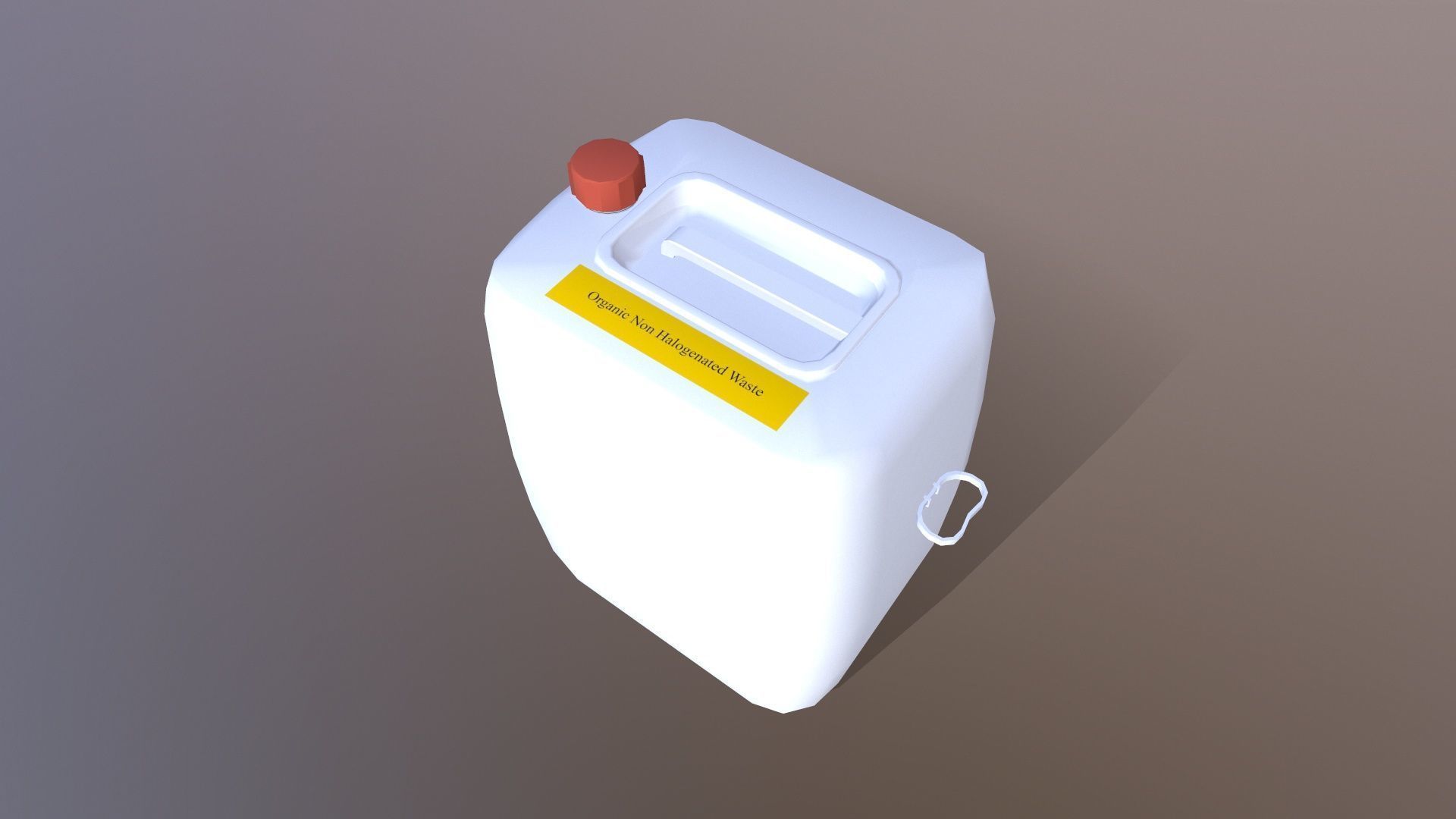 Plastic container white Low-poly 3D model_6