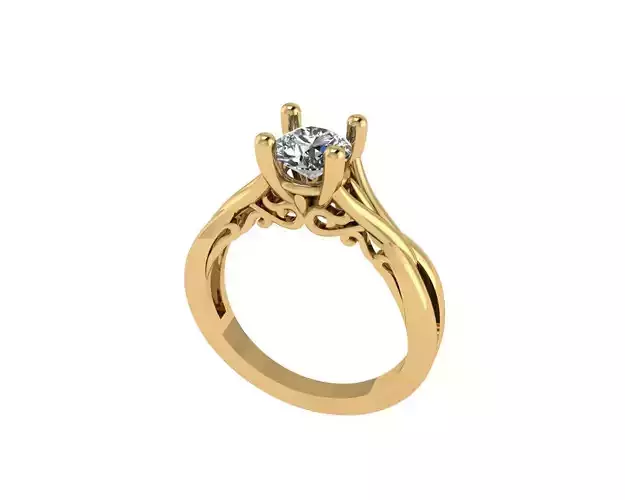 Women diamond ring 3d render