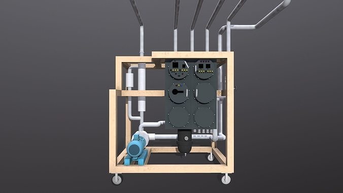 Electric Panel Low-poly 3D model