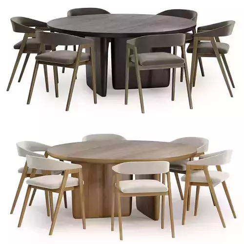 Trevor chair with round Tobi Ishi table