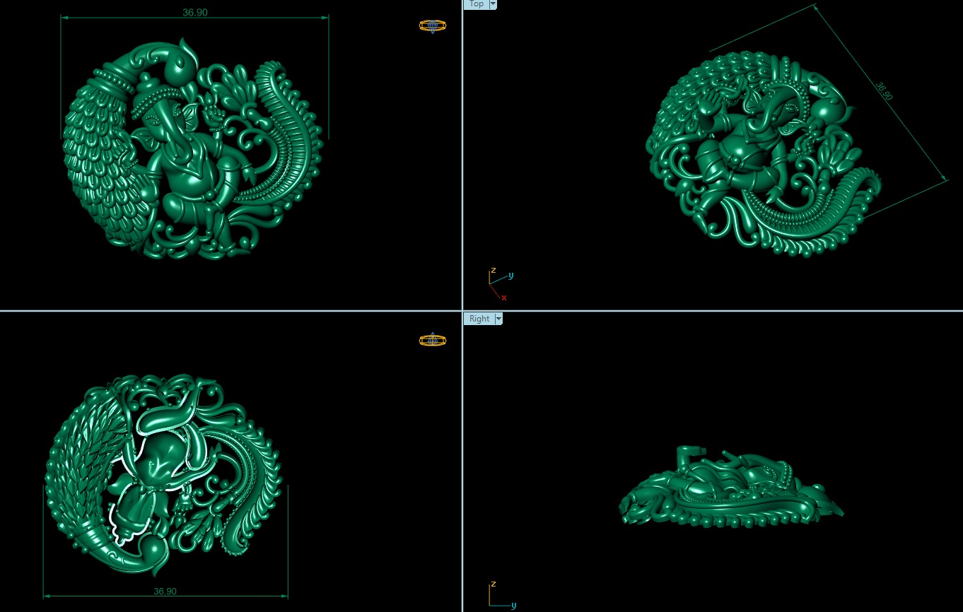  24 high-quality STL files of mixed jewelry designs 3D print model_18
