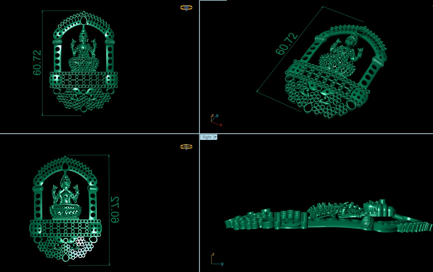  24 high-quality STL files of mixed jewelry designs 3D print model_5