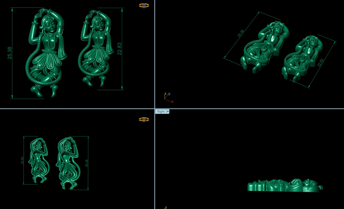  24 high-quality STL files of mixed jewelry designs 3D print model_8