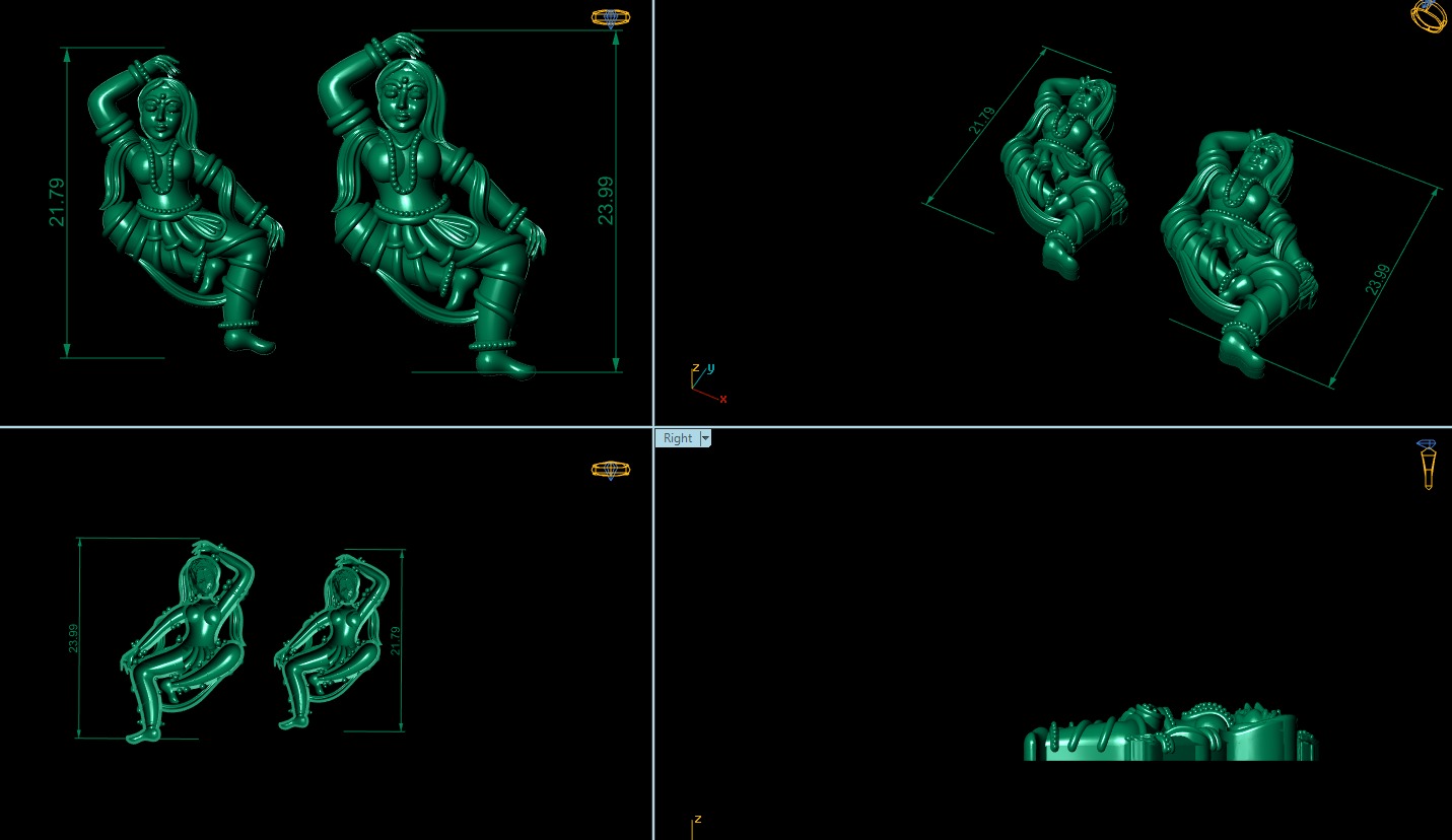  24 high-quality STL files of mixed jewelry designs 3D print model_10