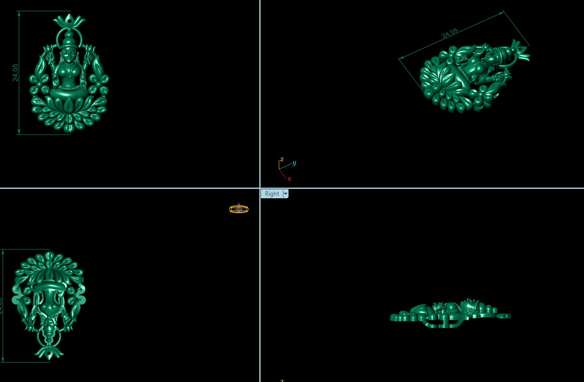  24 high-quality STL files of mixed jewelry designs 3D print model_19