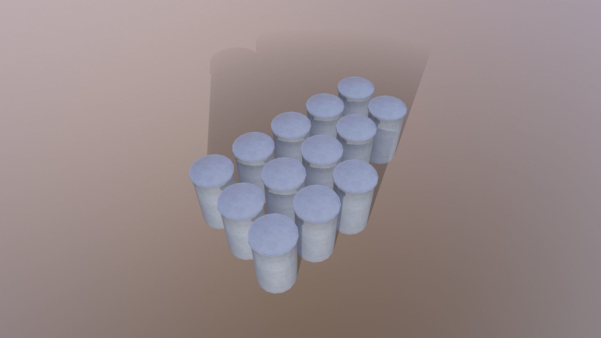 Metal Drum Low-poly 3D model_4