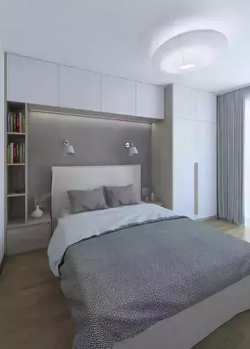 Cozy compact bedroom