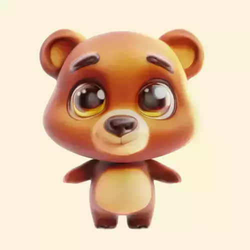 3D cartoon bear