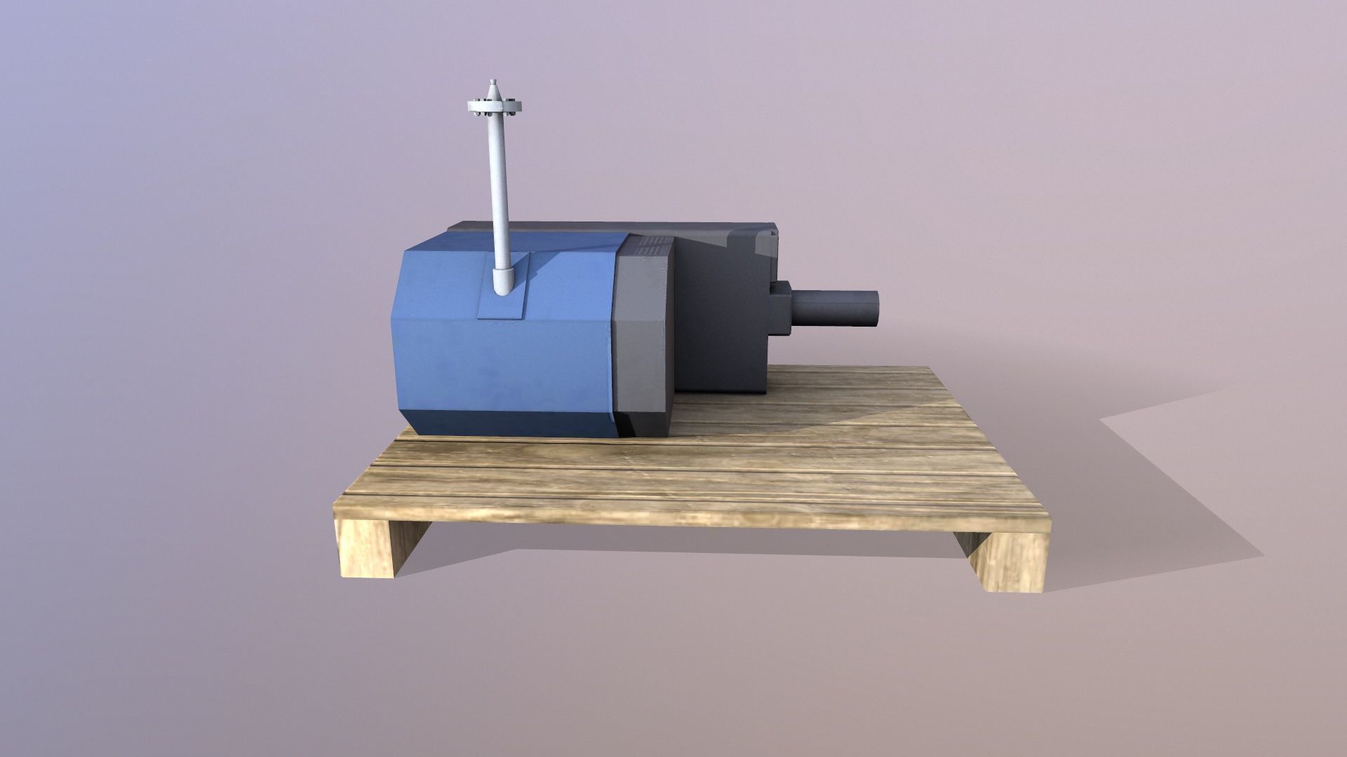 Motor Pump Low-poly 3D model_4