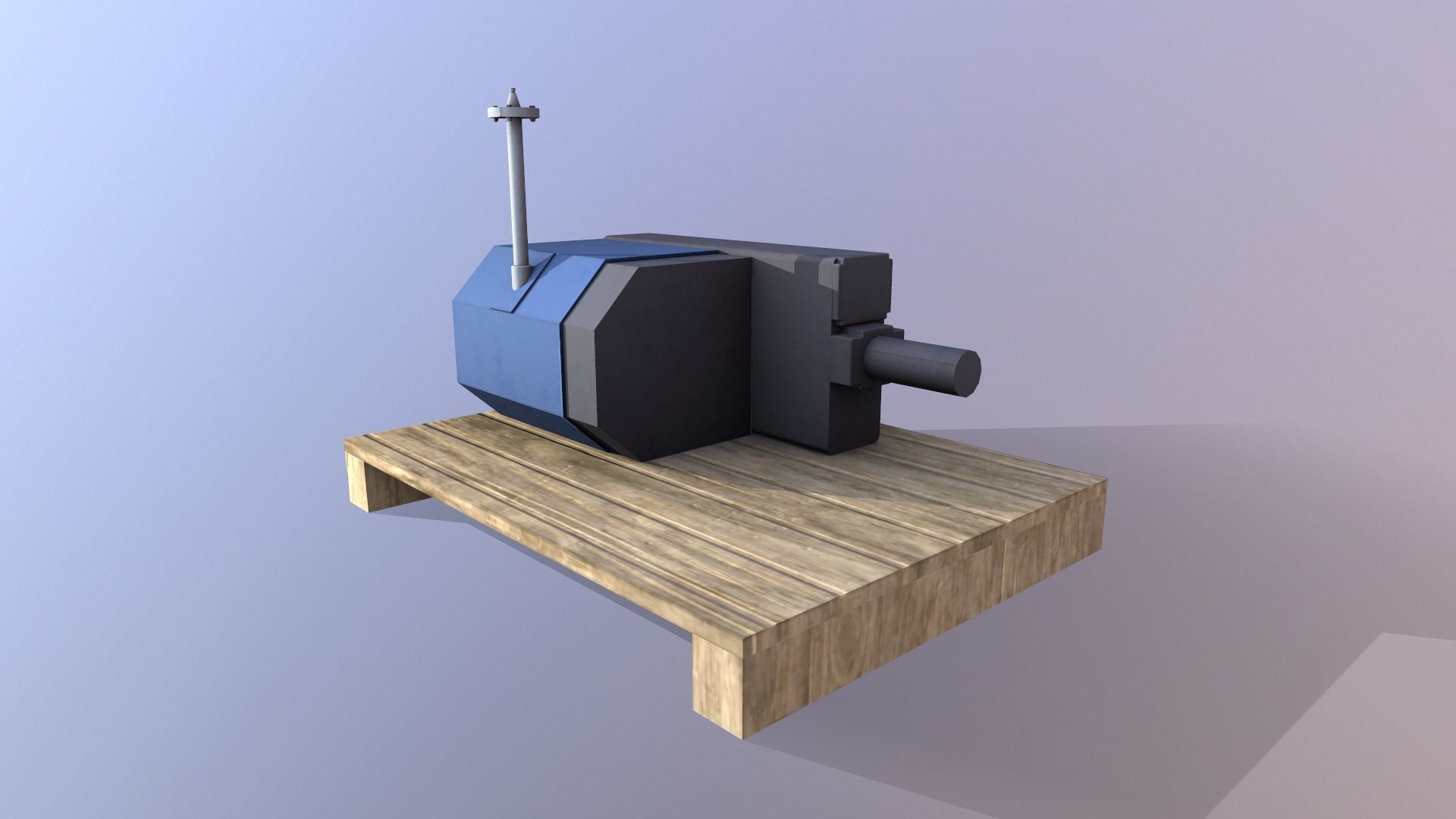 Motor Pump Low-poly 3D model_5