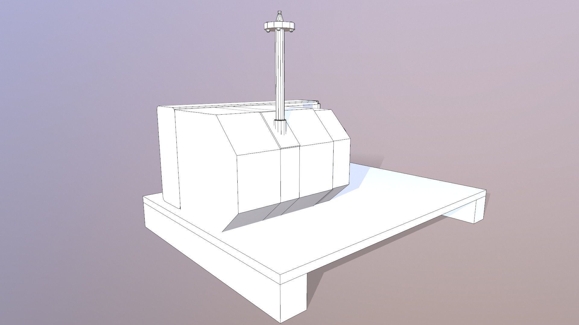 Motor Pump Low-poly 3D model_11