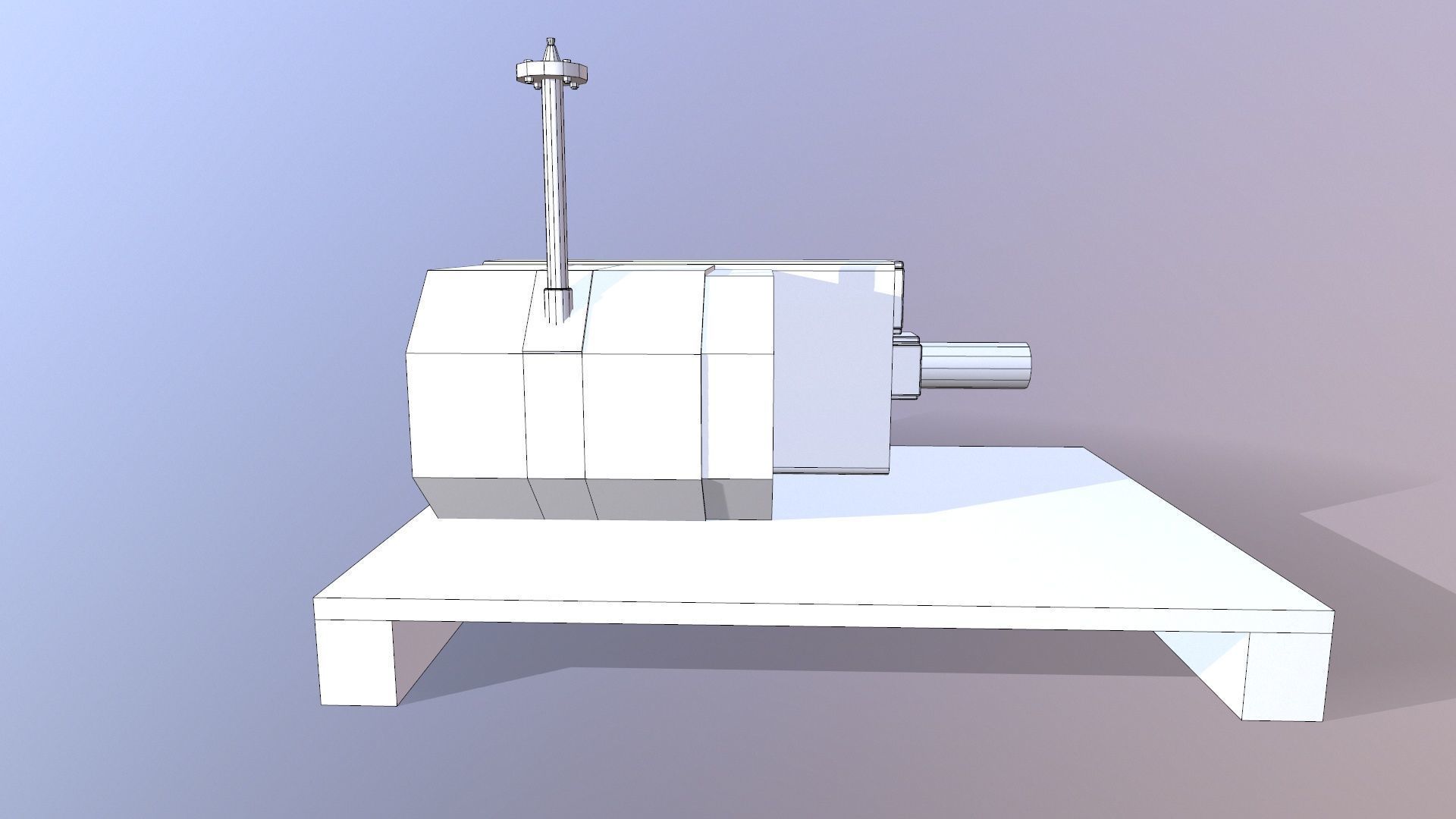 Motor Pump Low-poly 3D model_12