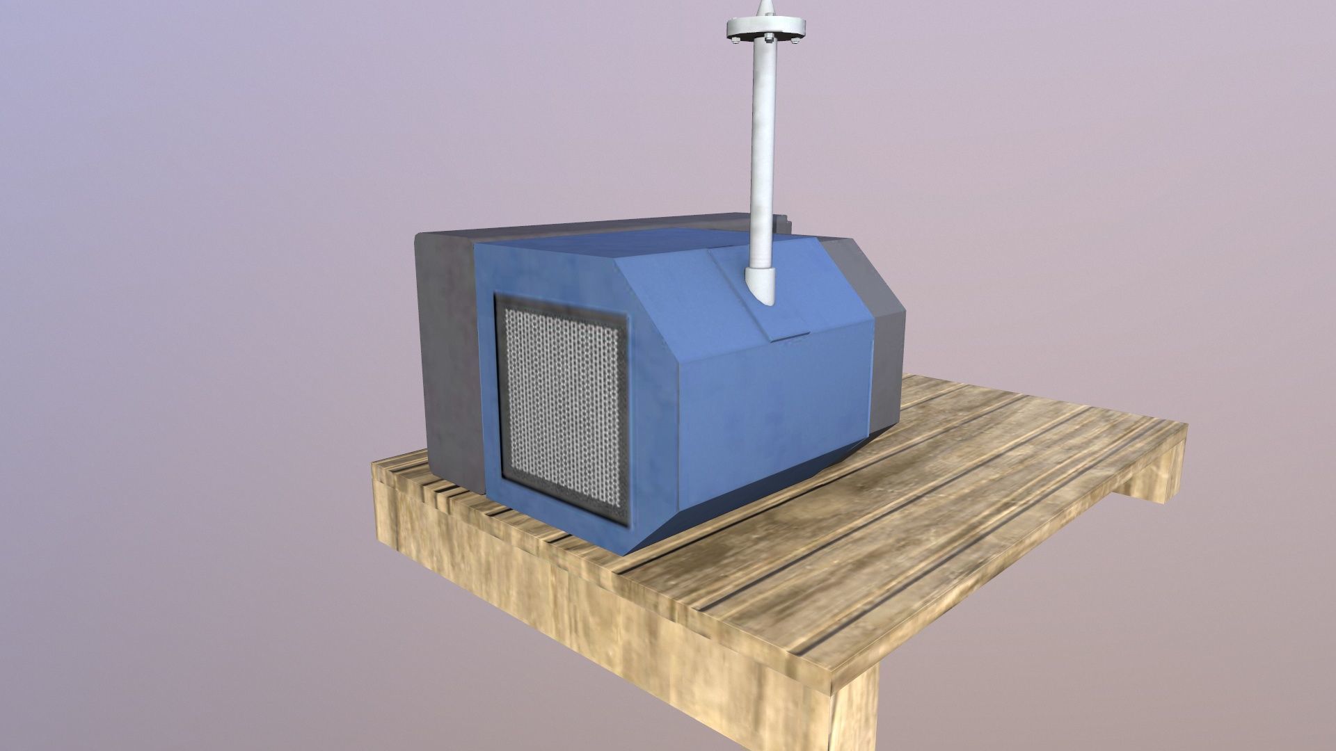 Motor Pump Low-poly 3D model_8