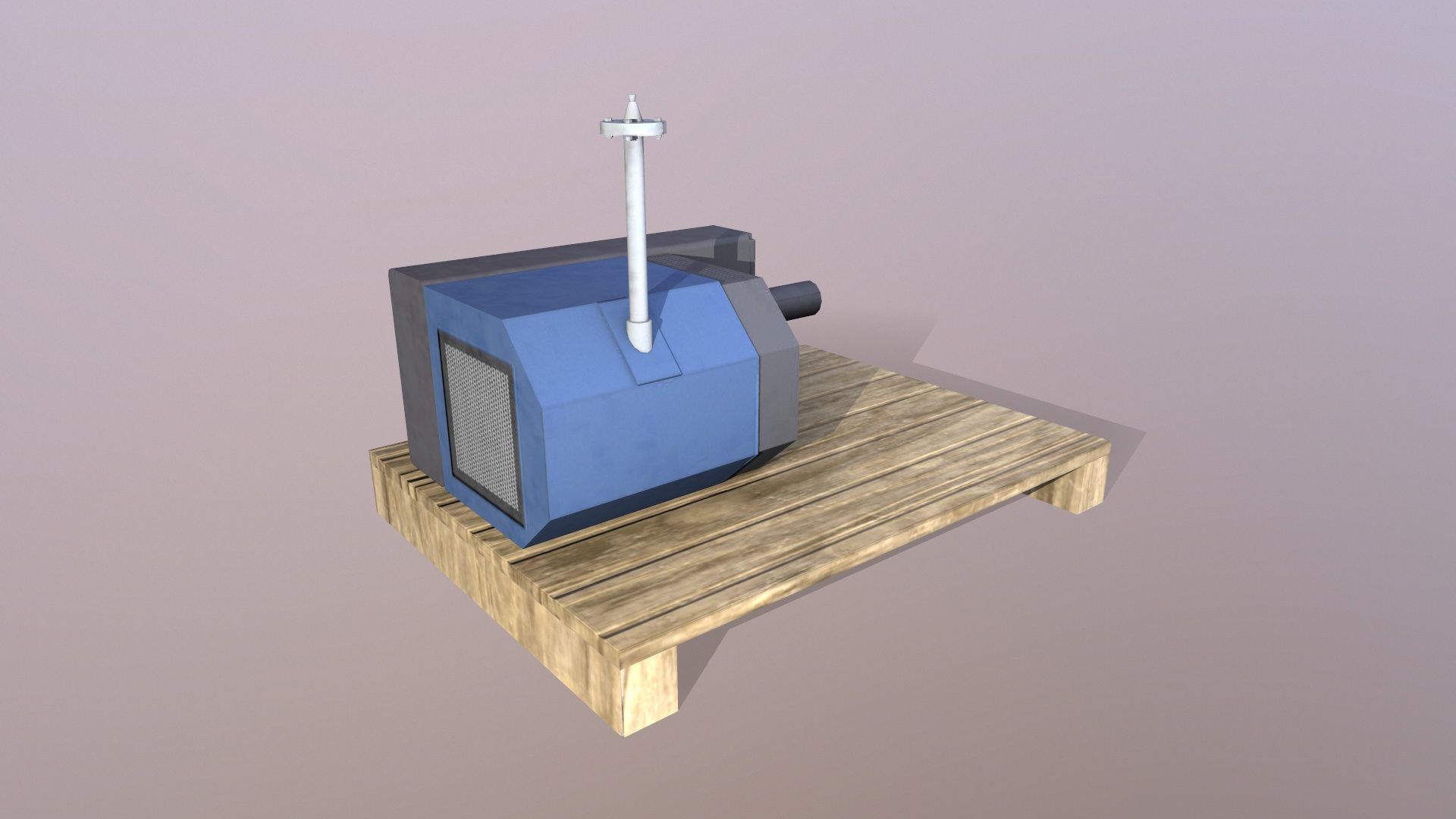 Motor Pump Low-poly 3D model_3