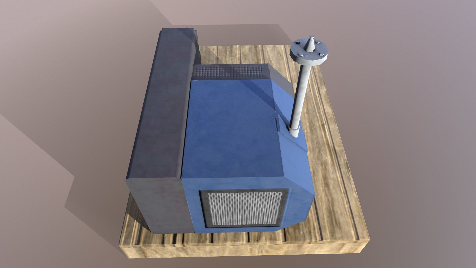 Motor Pump Low-poly 3D model_9