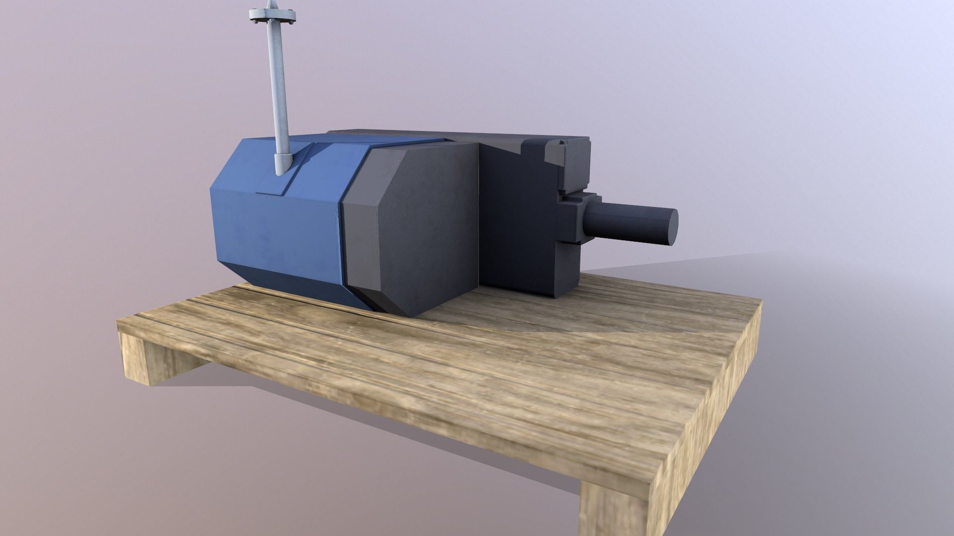 Motor Pump Low-poly 3D model_7