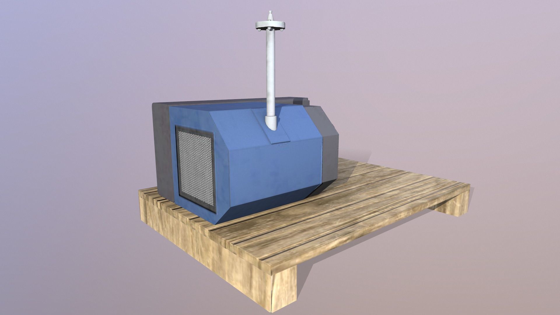 Motor Pump Low-poly 3D model_10