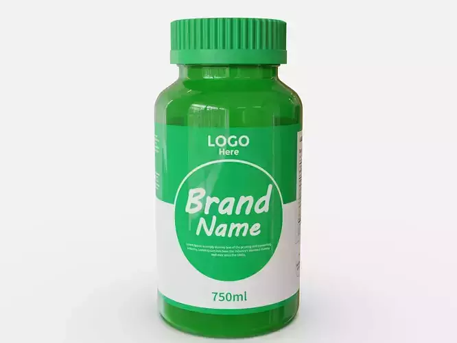 Bottle jar 3D mockup