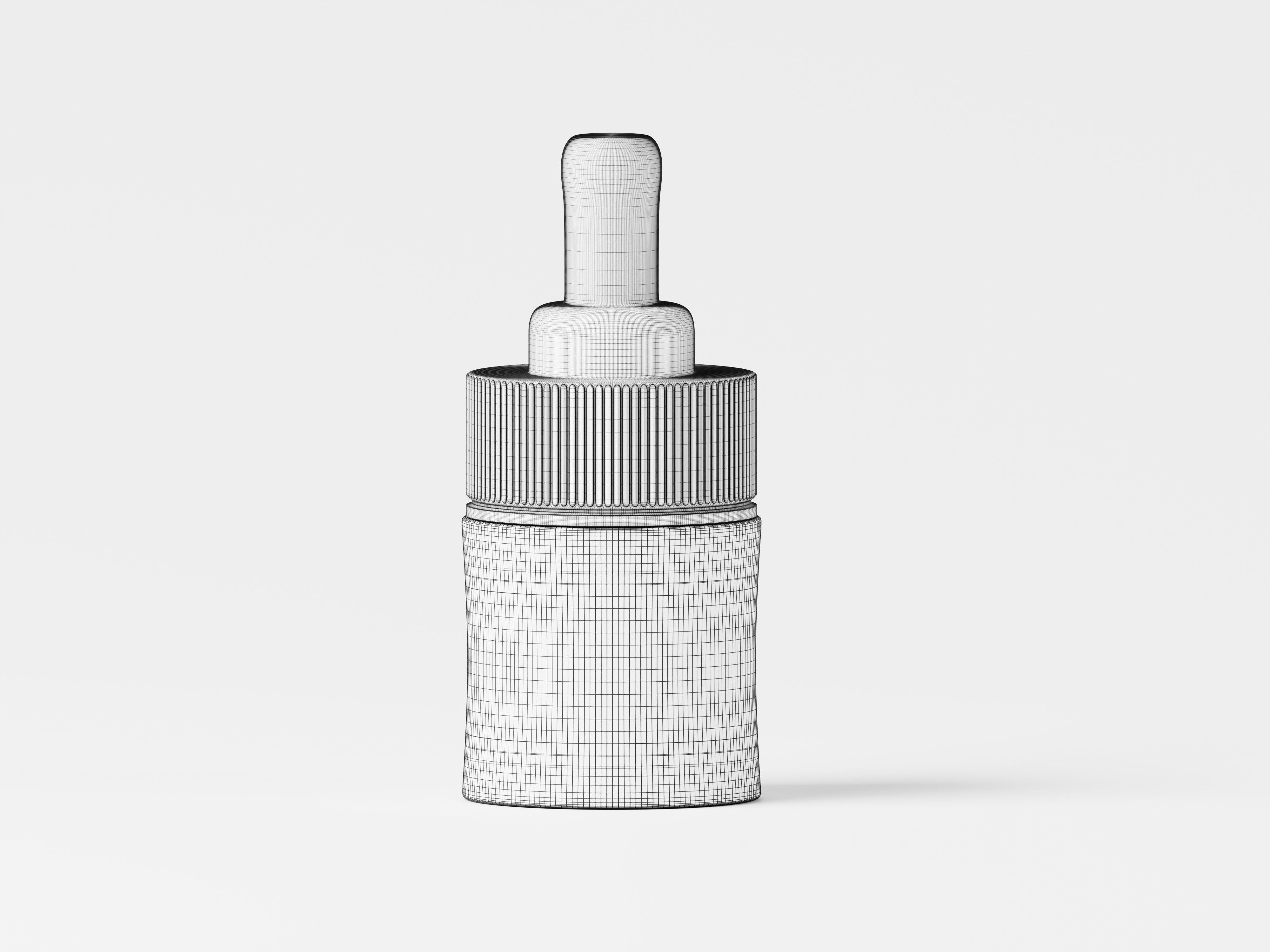 Cosmetic or Medicine Product Dropper Bottle 3D Model Low-poly 3D model_2