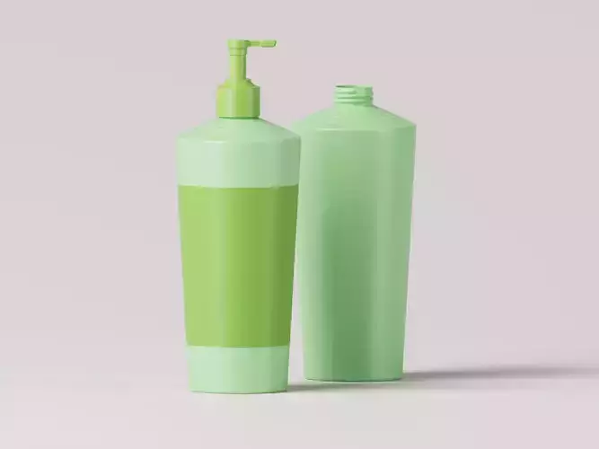 Liquid Cosmetic Product Pump Bottle 3D Model