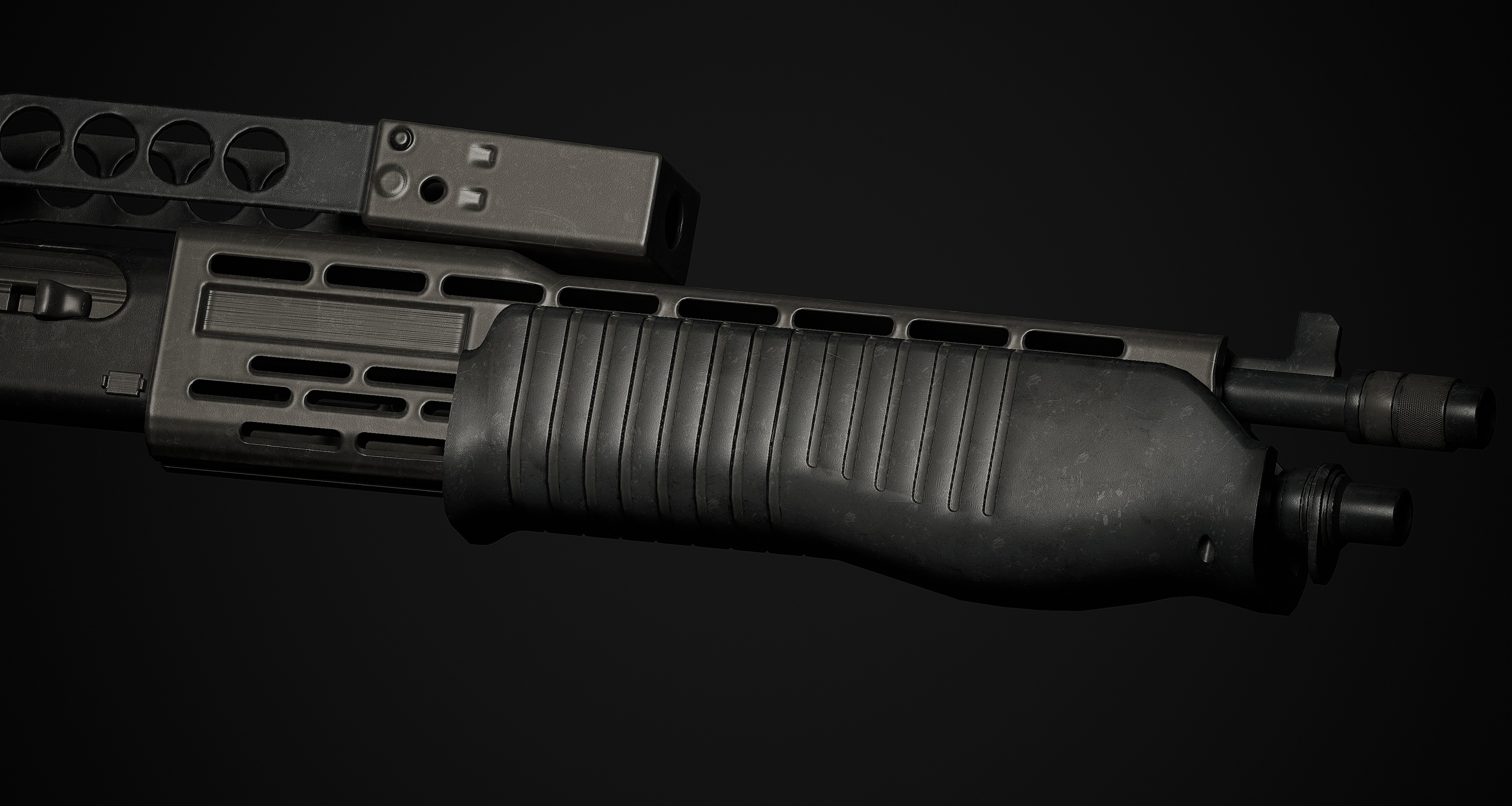 Spas-12 Shotgun 3D Model Low-poly 3D model_6