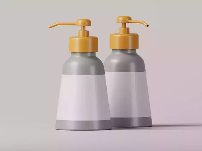 Stylish Pump Bottle 3D Model