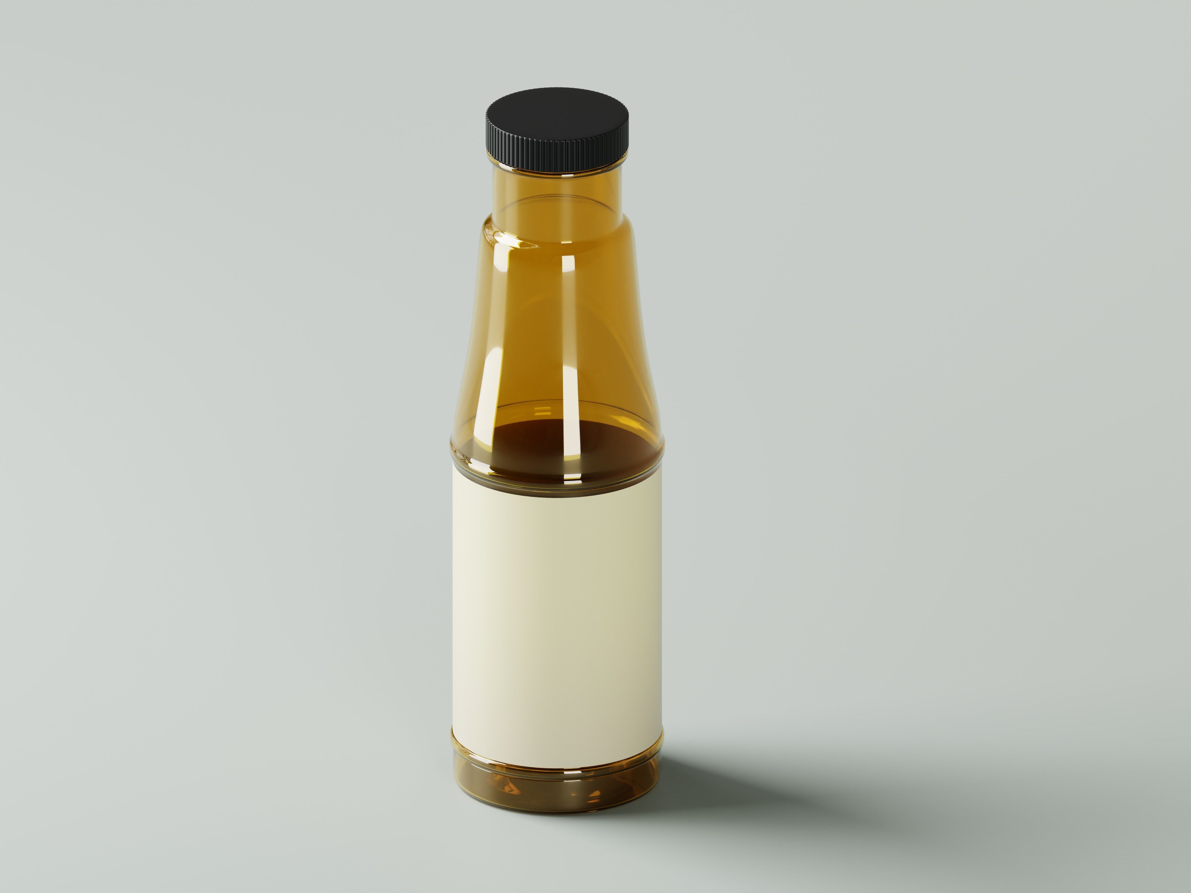 Glass Soda Soft Drink or Water Bottle 3D Model Low-poly 3D model_3