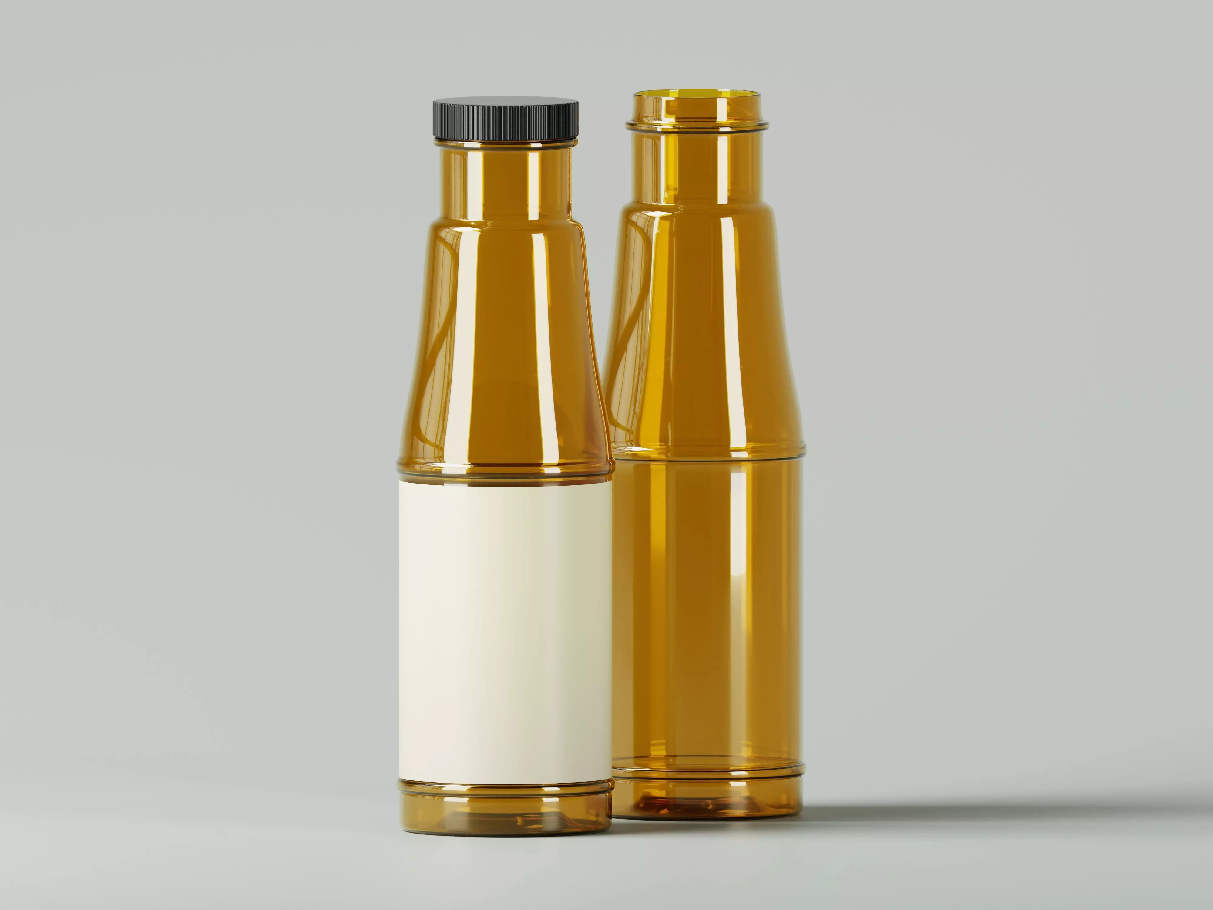 Glass Soda Soft Drink or Water Bottle 3D Model Low-poly 3D model_0