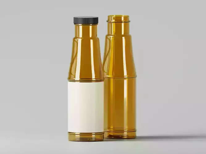 Glass Soda Soft Drink or Water Bottle 3D Model